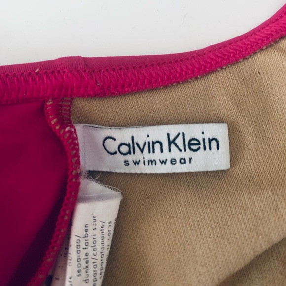 Calvin Klein One-Piece Swimsuit Women Size 8 Pink Beach Vacation Summer - Picture 9 of 11